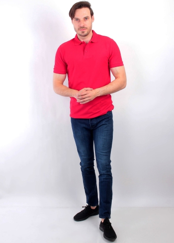 Ermanno sarkans vīriešu polo krekls - back