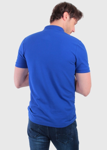 Ermanno zils vīriešu polo krekls - back