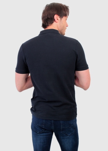 Ermanno tumši zils vīriešu polo krekls - back