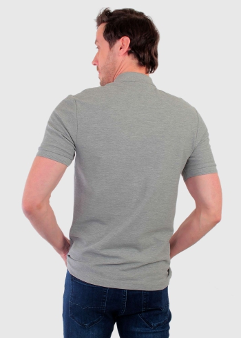 Ermanno pelēks vīriešu polo krekls - back