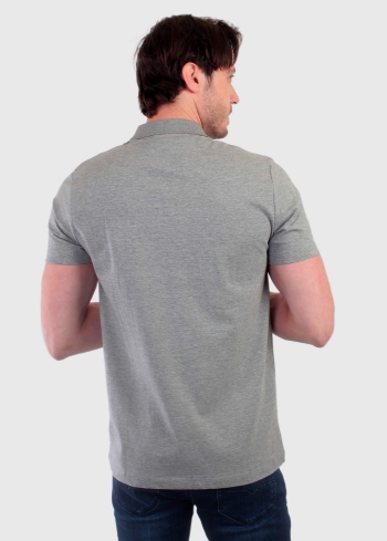 Enrico pelēks vīriešu polo krekls - back