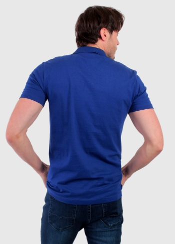 Enrico zils vīriešu polo krekls - back