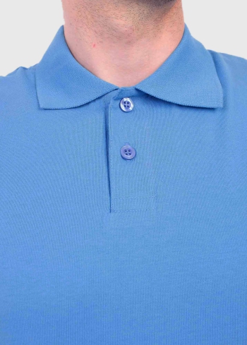 Enrico gaiši zils vīriešu polo krekls - back