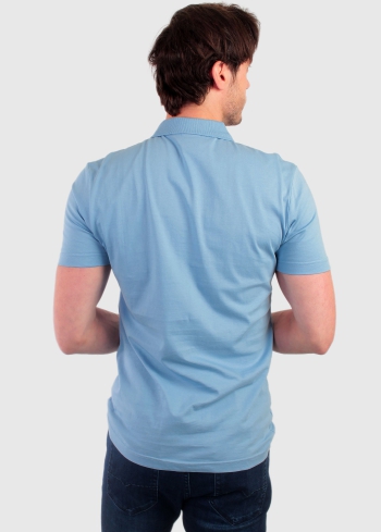 Enrico gaiši zils vīriešu polo krekls - back