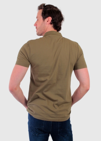 Enrico haki vīriešu polo krekls - back