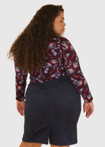 Adele Lielo izmēru tumši zili pieguļoši svārki - back