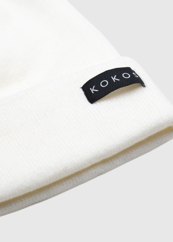 Romina balta cepure ar logotipu - back