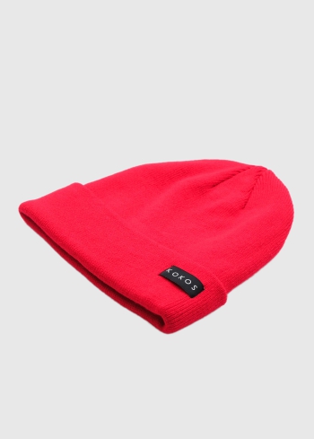 Romina sarkana cepure ar logotipu - back