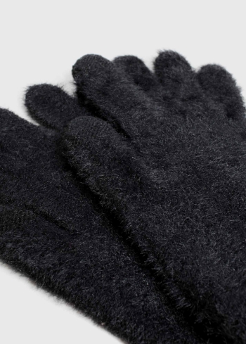 Daniela melni silti sieviešu cimdi - back