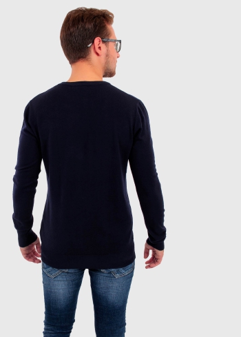 Samuele tumši zils vīriešu džemperis - back