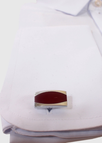 Vīriešu taisnstūrainas aproču pogas - back