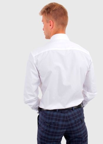 Slim Fit balts vīriešu krekls - back