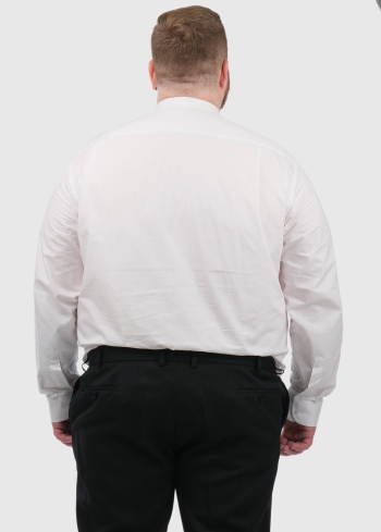 Regular Fit Plus Size izmēru balts krekls - back