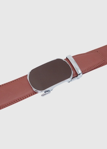 Abramo gaiši brūna ādas josta - back