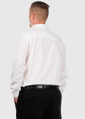 Battista Regular Fit Plus Size izmēru balts krekls - back