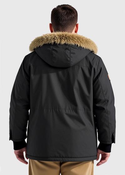 Jacopo Plus Size izmēru haki parka - back