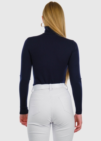 Perla tumši zila sieviešu bītlene - back