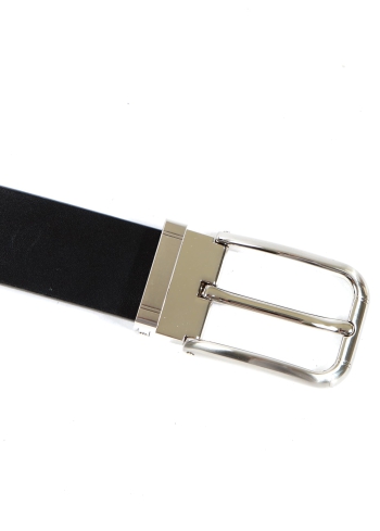 Ādas vīriešu melna josta - back