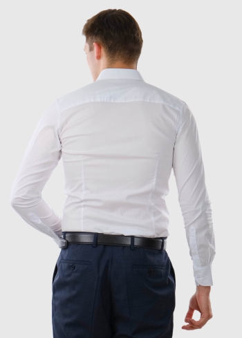 Slim Fit balts krekls - back