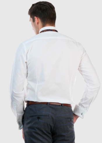 Slim Fit vīriešu balts krekls - back