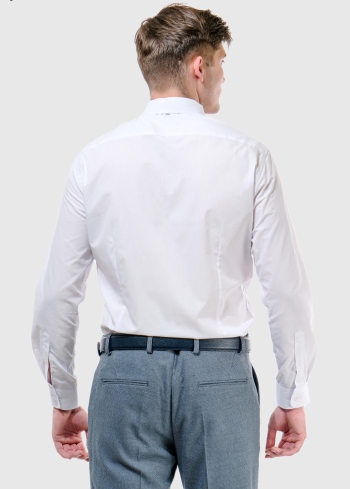 Slim Fit balts krekls - back