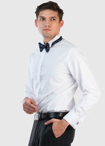 Adrione Slim Fit balti krekls - back