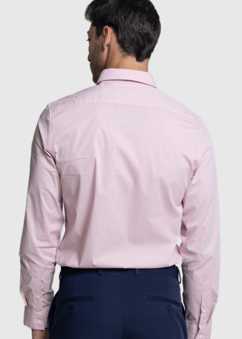 Giacobbe Slim Fit gaiši rozā vīriešu krekls - back