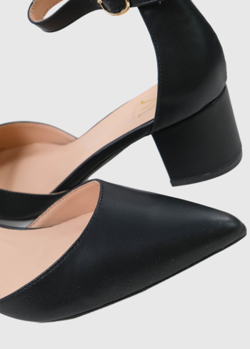 Dionisia melnas kurpes ar siksniņu apkārt potītei - back