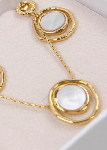 Ines zelta krāsas sieviešu kaklarotas - back