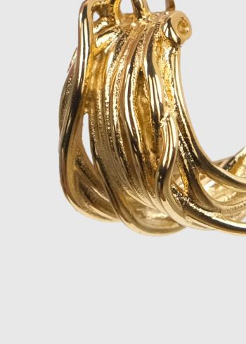 Isa zelta krāsas sieviešu auskari - back