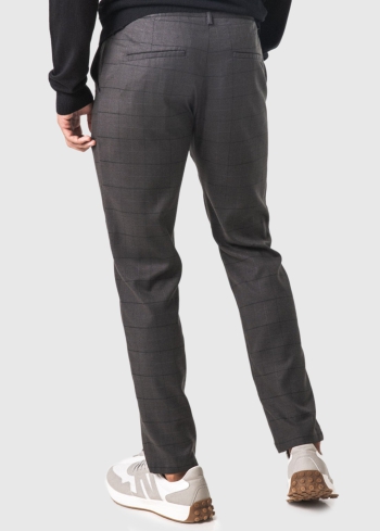 Eutimio tumši pelēkas vīriešu bikses - back