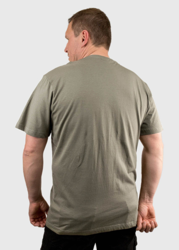 Aurelio Lielo Izmēru haki vīriešu t-krekls - back