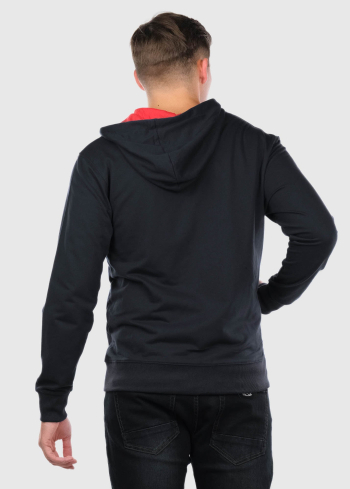 Cristoforo melna jaka ar kapuci - back