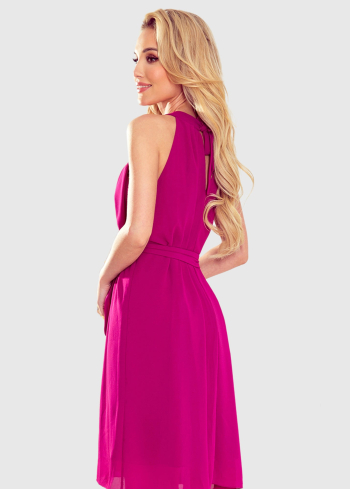 Agata rozā kleita ar jostu - back
