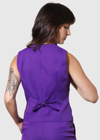 Dania violeta sieviešu klasiska veste - back