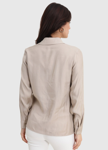 Diletta bēšs krekls ar kabatām - back