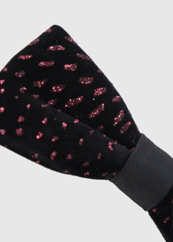 Gian melns vīriešu tauriņš ar spīdumiem - back