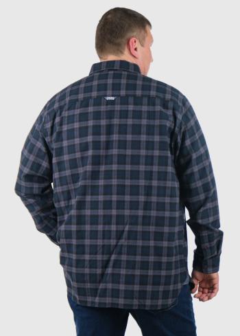 Luton Lielo izmēru zils rūtains krekls - back