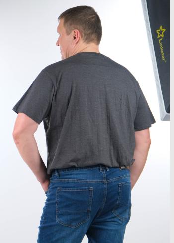 Flyers Lielo izmēru tumši pelēks vīriešu t-krekls - back