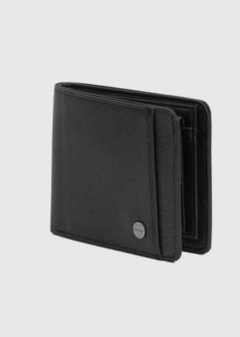 Черный мужской кошелек - back