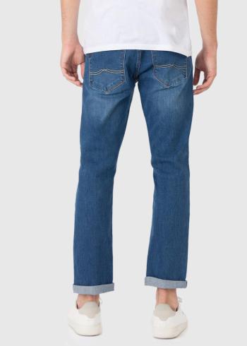 Regular Fit zili vīriešu džinsi - back