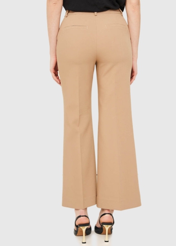 Roberta bēšas sieviešu platas bikses - back