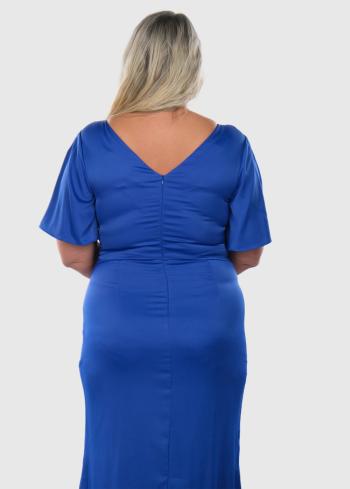 Luana Lielo izmēru zila vakarkleita - back