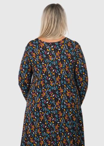 Sabrina Lielo izmēru īsa kleita ar rakstu  - back