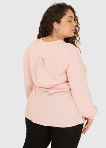 Jolanda Lielo izmēru rozā blūze - back