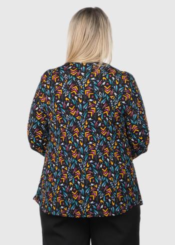 Samantha Lielo izmēru blūze ar rakstu  - back