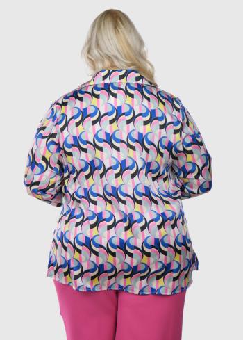 Palmina Lielo izmēru sieviešu krekls ar rakstu  - back