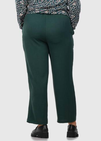 Paula Lielo izmēru tumši zaļas sieviešu bikses ar jostu  - back