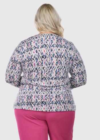 Abigail Lielo izmēru sieviešu blūze ar rakstu  - back