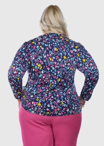 Abigail Lielo izmēru sieviešu blūze ar rakstu  - back